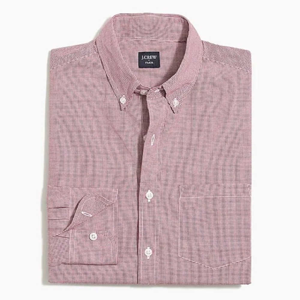 J. Crew Red Gingham Checkered Casual Button Down Shirt